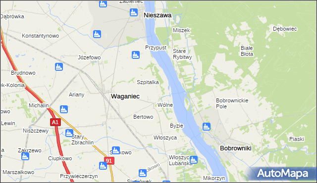 mapa Wójtówka gmina Waganiec, Wójtówka gmina Waganiec na mapie Targeo