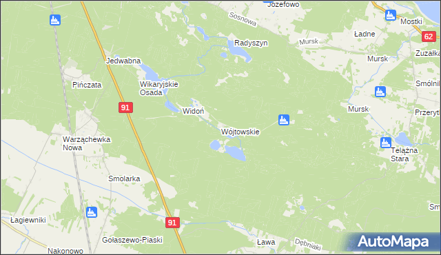 mapa Wójtowskie, Wójtowskie na mapie Targeo