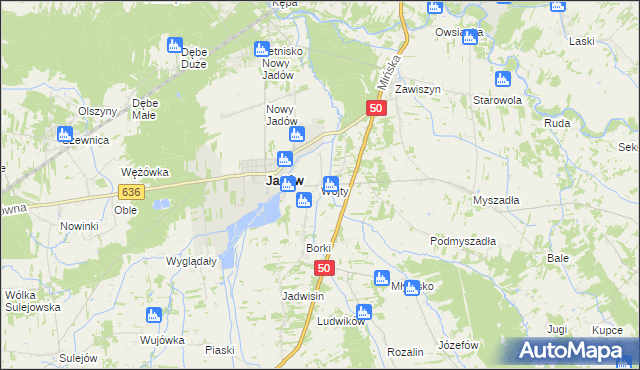 mapa Wójty, Wójty na mapie Targeo