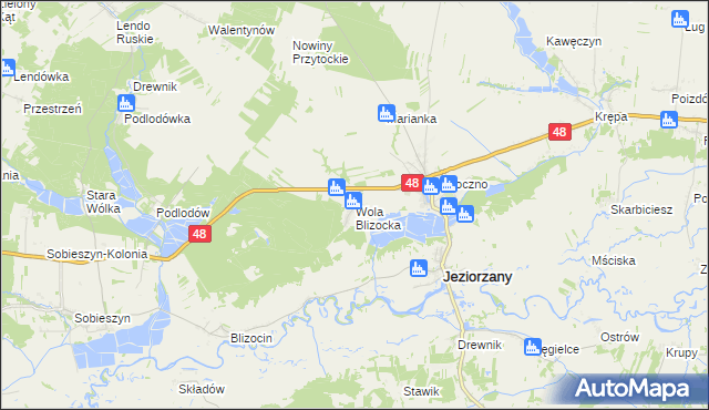 mapa Wola Blizocka, Wola Blizocka na mapie Targeo