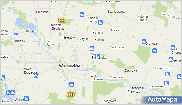 mapa Wola Bystrzycka, Wola Bystrzycka na mapie Targeo