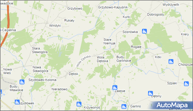 mapa Wola Dębska, Wola Dębska na mapie Targeo