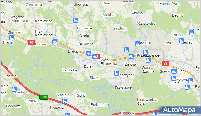 mapa Wola Filipowska, Wola Filipowska na mapie Targeo