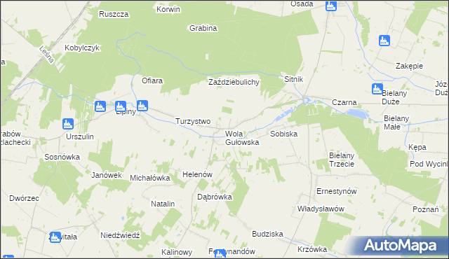 mapa Wola Gułowska, Wola Gułowska na mapie Targeo