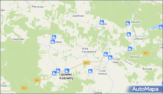 mapa Wola Kęczewska, Wola Kęczewska na mapie Targeo