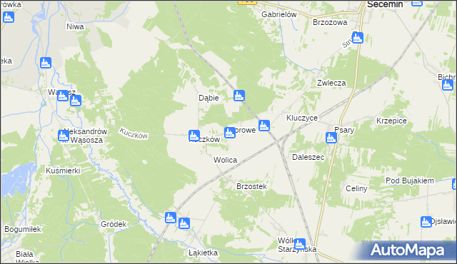 mapa Wola Kuczkowska, Wola Kuczkowska na mapie Targeo