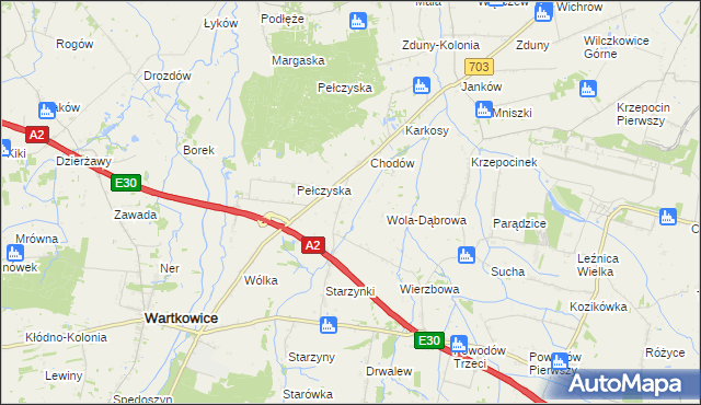 mapa Wola Niedźwiedzia, Wola Niedźwiedzia na mapie Targeo