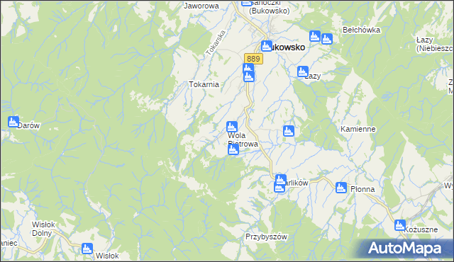 mapa Wola Piotrowa, Wola Piotrowa na mapie Targeo