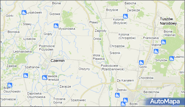 mapa Wola Pławska, Wola Pławska na mapie Targeo