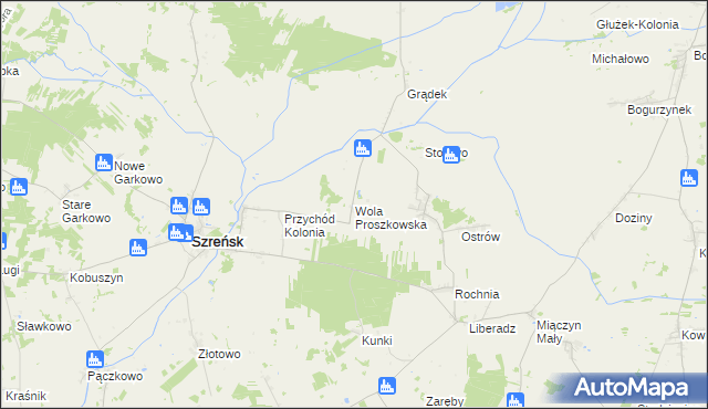 mapa Wola Proszkowska, Wola Proszkowska na mapie Targeo