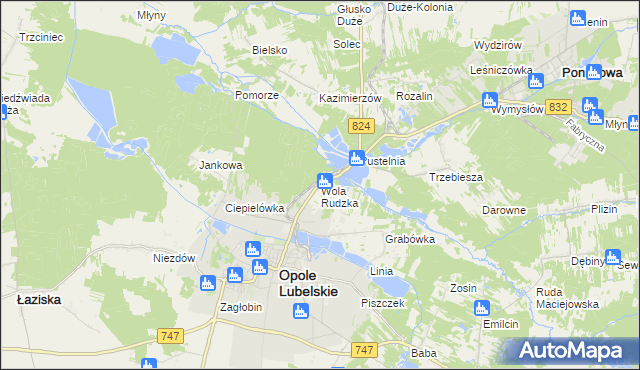 mapa Wola Rudzka, Wola Rudzka na mapie Targeo