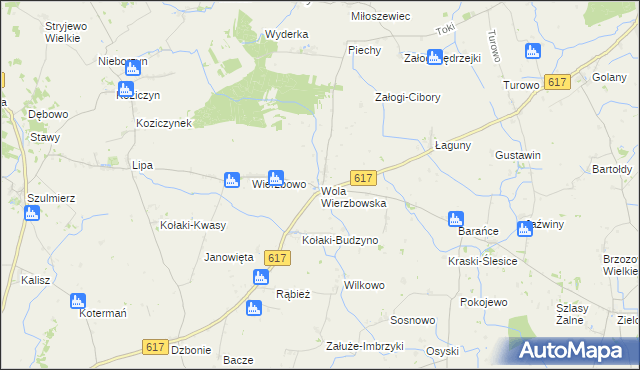 mapa Wola Wierzbowska, Wola Wierzbowska na mapie Targeo