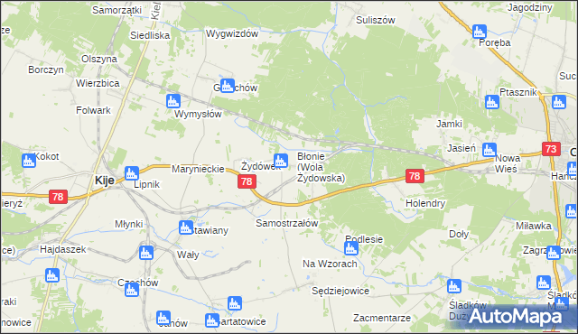 mapa Wola Żydowska, Wola Żydowska na mapie Targeo