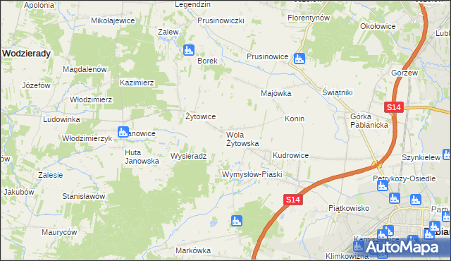 mapa Wola Żytowska, Wola Żytowska na mapie Targeo