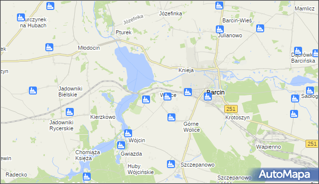 mapa Wolice, Wolice na mapie Targeo