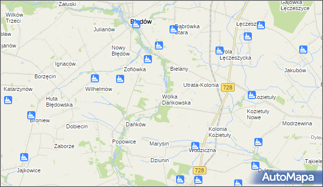 mapa Wólka Dańkowska, Wólka Dańkowska na mapie Targeo