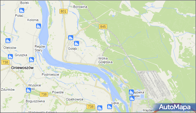mapa Wólka Gołębska, Wólka Gołębska na mapie Targeo