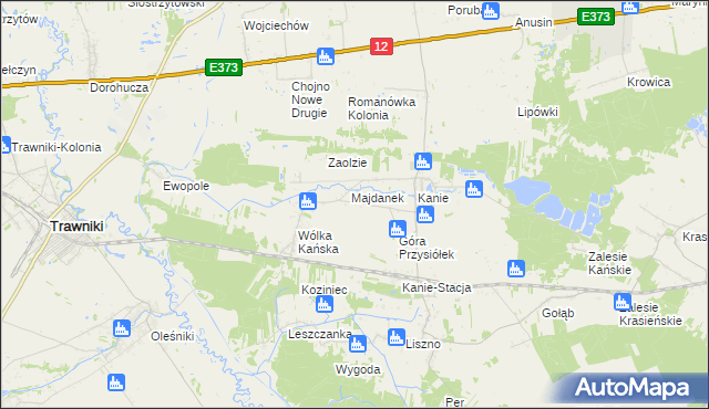 mapa Wólka Kańska-Kolonia, Wólka Kańska-Kolonia na mapie Targeo