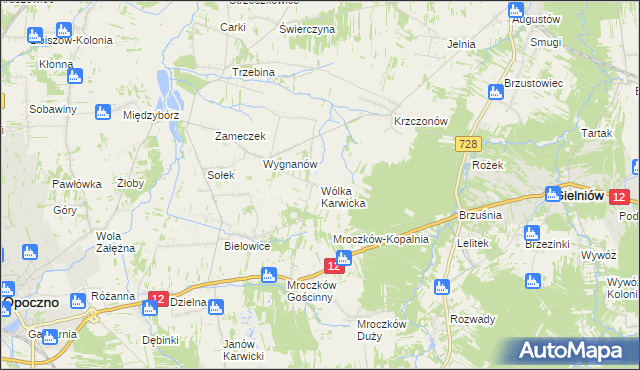 mapa Wólka Karwicka, Wólka Karwicka na mapie Targeo