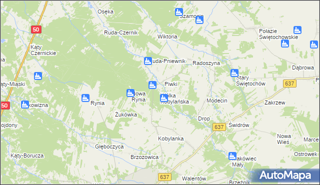 mapa Wólka Kobylańska, Wólka Kobylańska na mapie Targeo