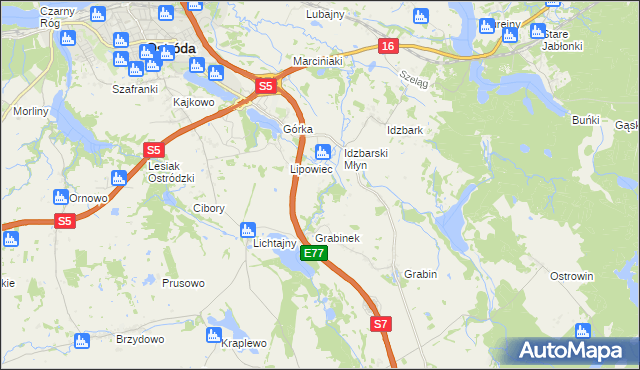 mapa Wólka Lichtajńska, Wólka Lichtajńska na mapie Targeo