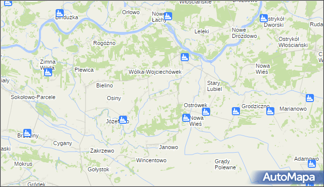 mapa Wólka Lubielska, Wólka Lubielska na mapie Targeo