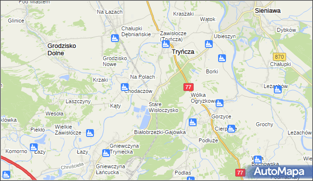 mapa Wólka Małkowa, Wólka Małkowa na mapie Targeo