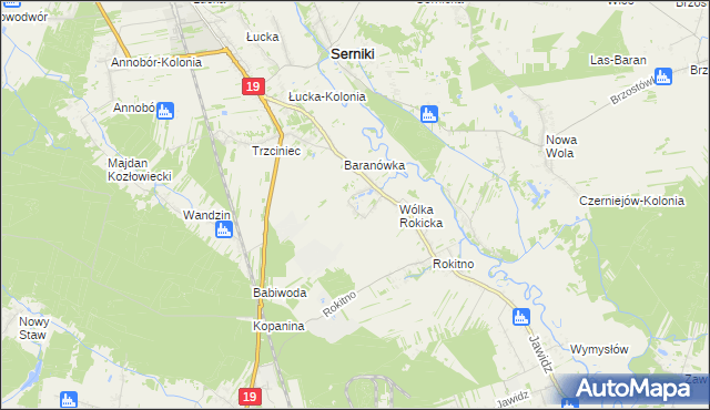 mapa Wólka Rokicka-Kolonia, Wólka Rokicka-Kolonia na mapie Targeo