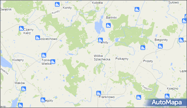 mapa Wólka Szlachecka, Wólka Szlachecka na mapie Targeo