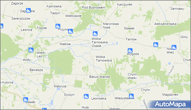 mapa Wólka Tarnowska gmina Wierzbica, Wólka Tarnowska gmina Wierzbica na mapie Targeo