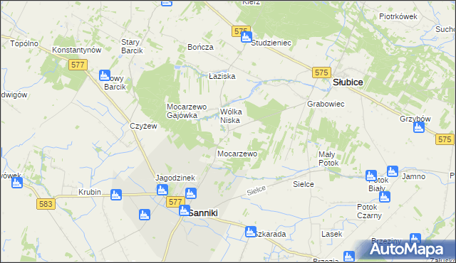 mapa Wólka Wysoka, Wólka Wysoka na mapie Targeo