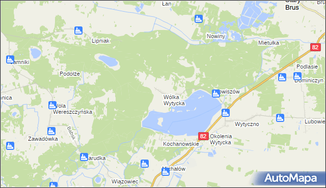 mapa Wólka Wytycka, Wólka Wytycka na mapie Targeo