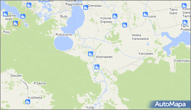 mapa Woźnawieś, Woźnawieś na mapie Targeo