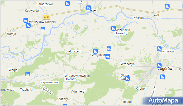 mapa Wrąbczynek, Wrąbczynek na mapie Targeo