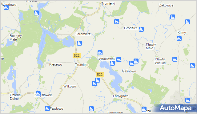 mapa Wracławek, Wracławek na mapie Targeo