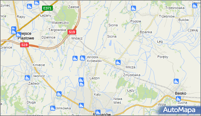 mapa Wróblik Szlachecki, Wróblik Szlachecki na mapie Targeo