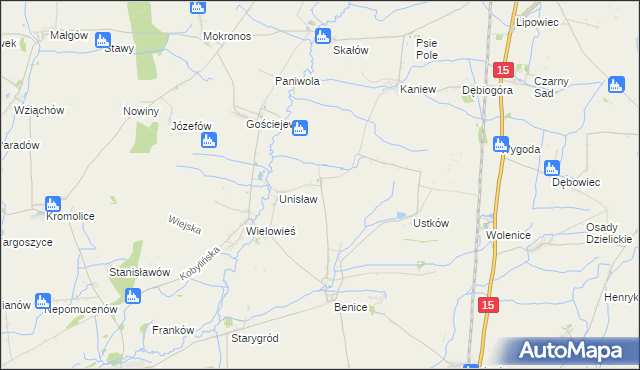 mapa Wronów gmina Krotoszyn, Wronów gmina Krotoszyn na mapie Targeo