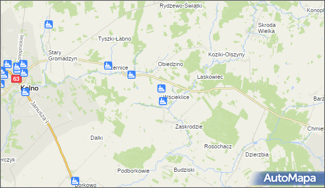 mapa Wścieklice, Wścieklice na mapie Targeo