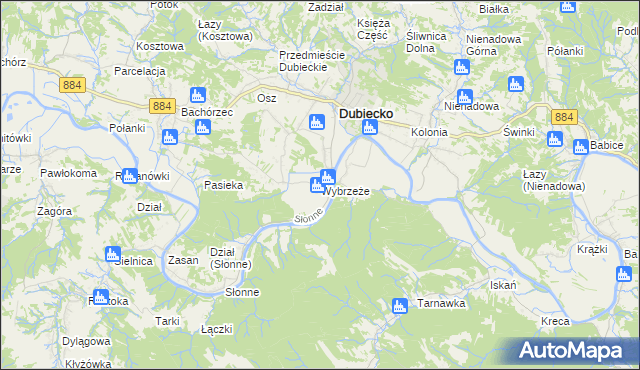 mapa Wybrzeże, Wybrzeże na mapie Targeo