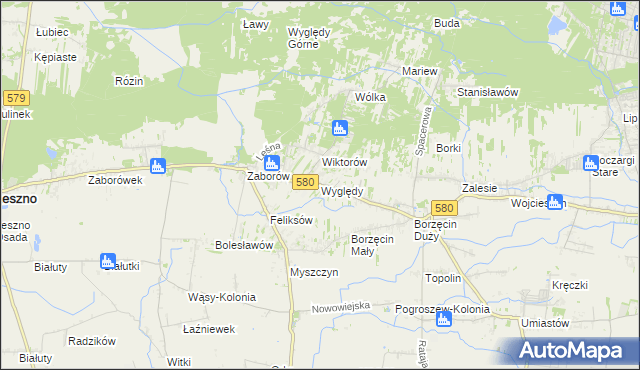 mapa Wyględy, Wyględy na mapie Targeo