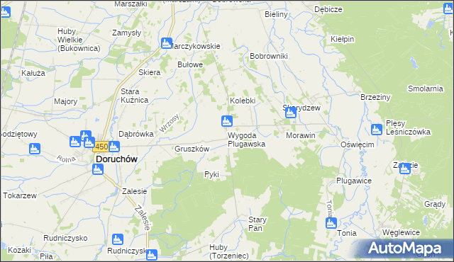 mapa Wygoda Plugawska, Wygoda Plugawska na mapie Targeo