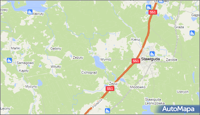 mapa Wymój, Wymój na mapie Targeo