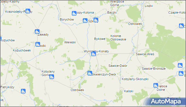mapa Wyrozęby-Podawce, Wyrozęby-Podawce na mapie Targeo