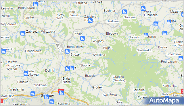 mapa Wyskitna, Wyskitna na mapie Targeo