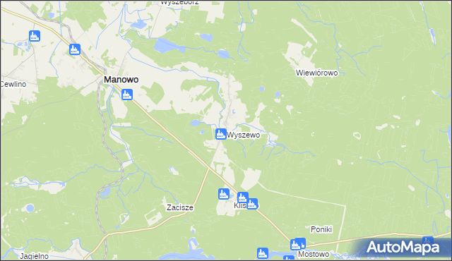 mapa Wyszewo, Wyszewo na mapie Targeo