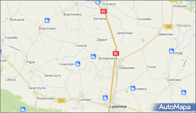 mapa Wytrębowice, Wytrębowice na mapie Targeo