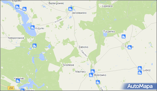mapa Żabicko, Żabicko na mapie Targeo