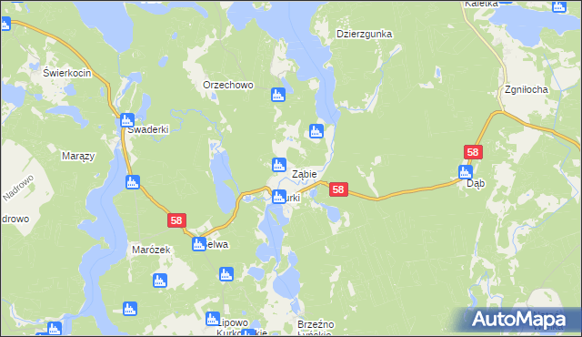 mapa Ząbie, Ząbie na mapie Targeo