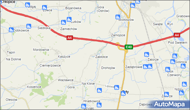 mapa Zabłotce gmina Radymno, Zabłotce gmina Radymno na mapie Targeo