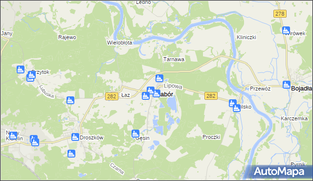 mapa Zabór, Zabór na mapie Targeo